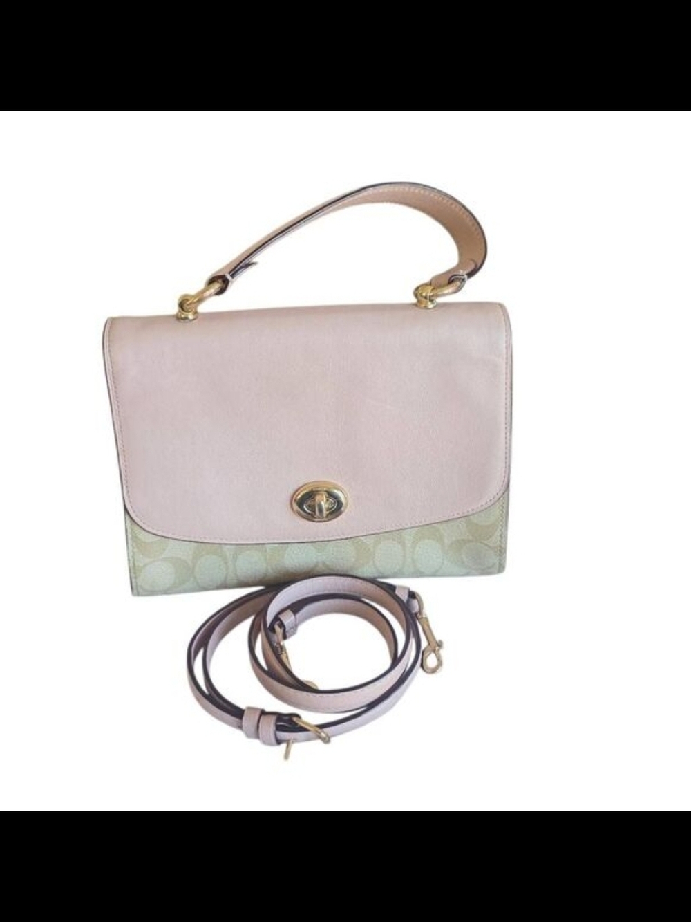 Pink Leather Top-Handle COACH Crossbody Bag